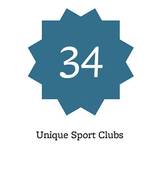 34 unique sport clubs